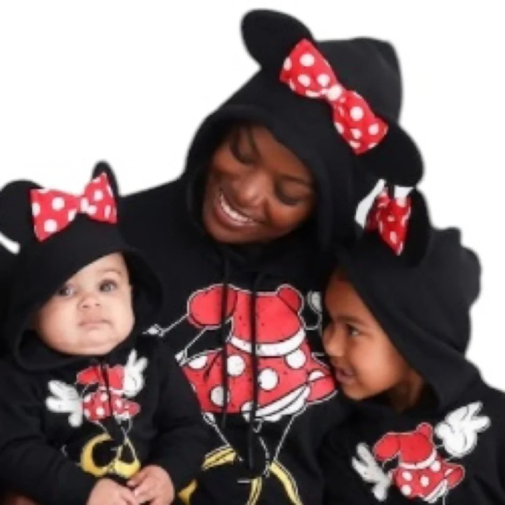 Posh Peanut x Disney Women’s Minnie Mouse Sweater with Hood + Bow Ears - NWT